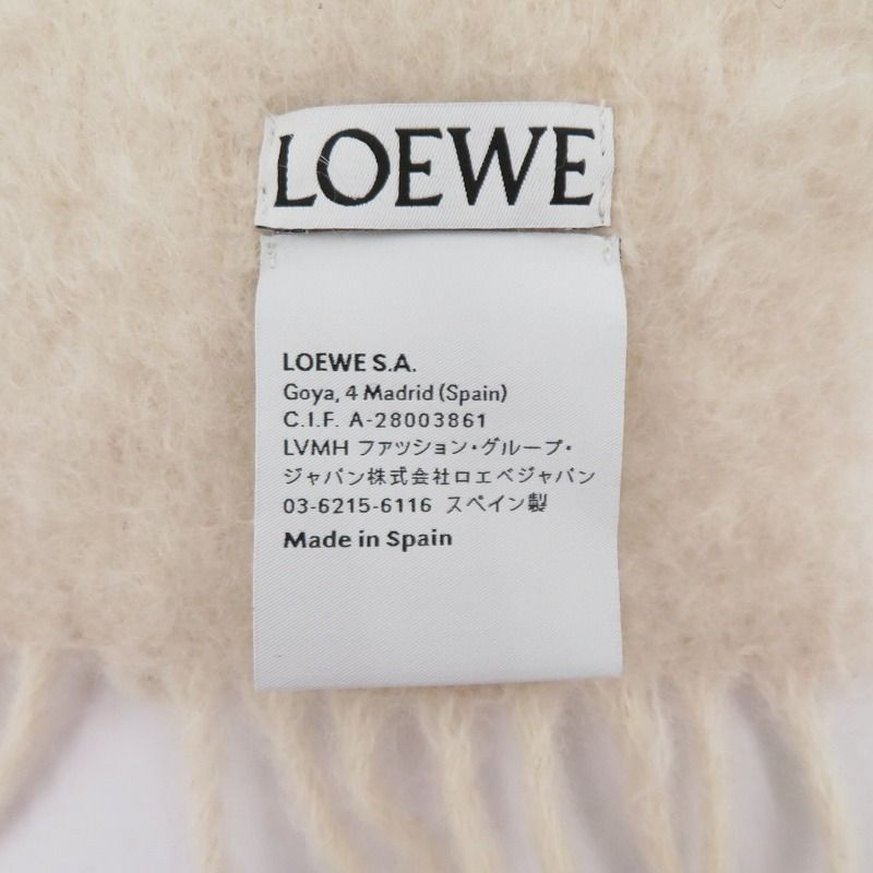  LOEWE | ロエベ マフラー モヘア-ウール アイボリー 135 マフラー 小物