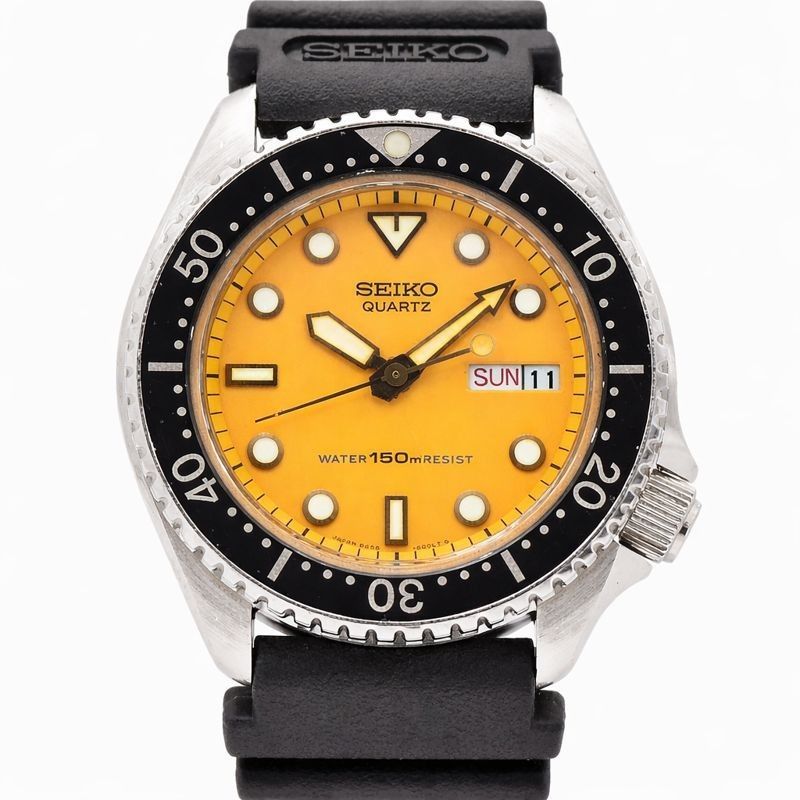⭐ SEIKO セイコー 6458-600A ダイバーズ 150m防水 イエローダイヤル