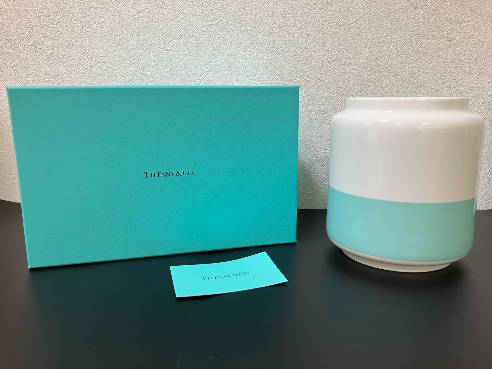 30482】ティファニー TIFFANY＆CO 花瓶 ティファニーブルー カラー