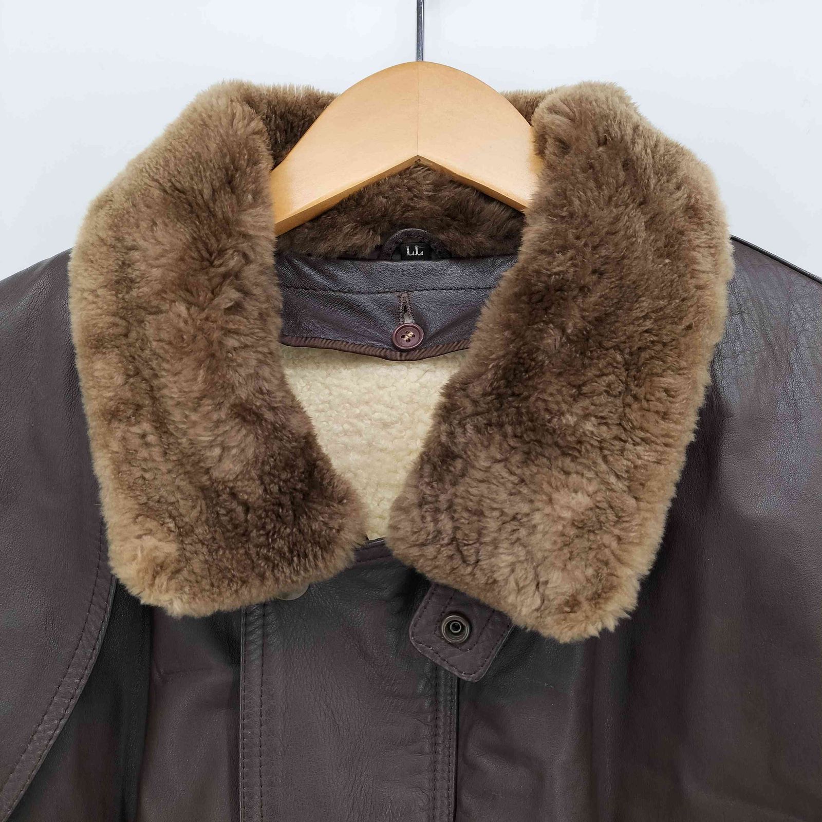 ユーズドフルギ USED古着 ボアライナー付き カウレザー 襟ボア カー