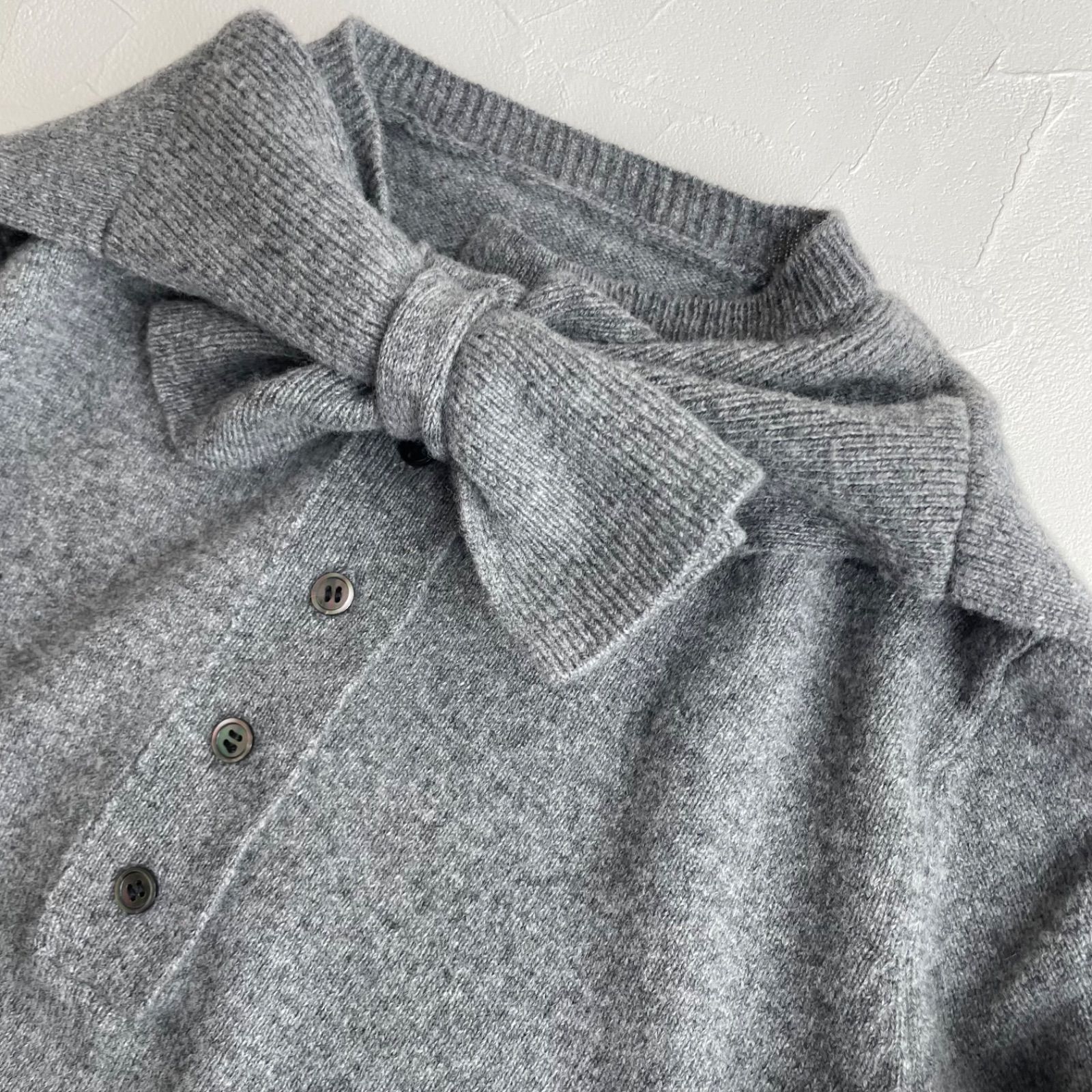 Cygne シーニュ セーラーリボンニット ウール グレー - メルカリ