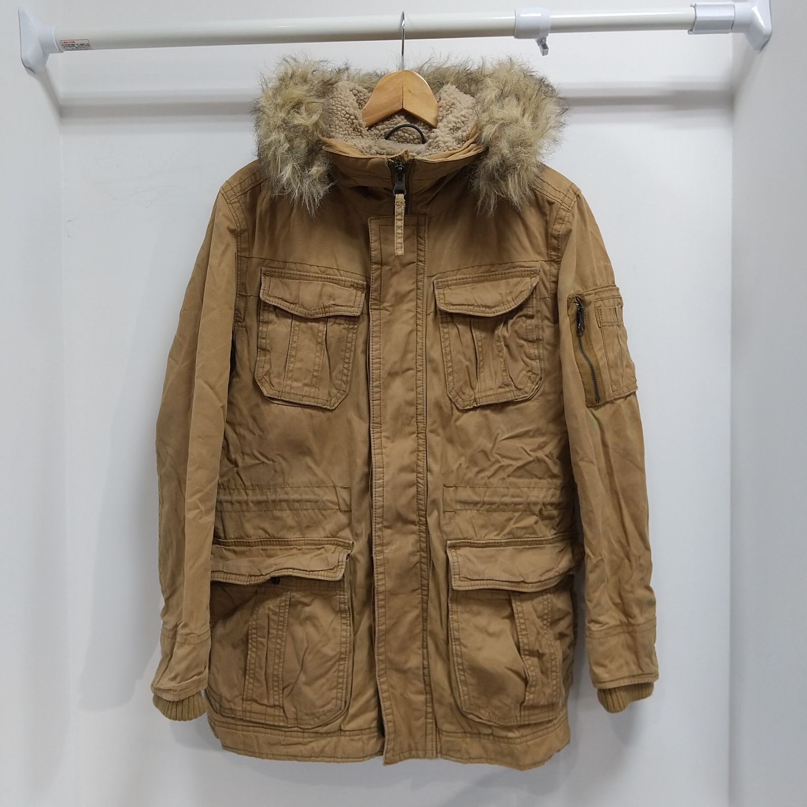 ks 80◆American Eagle Outfitters ミリタリージャケット メンズ XSサイズ キャメル