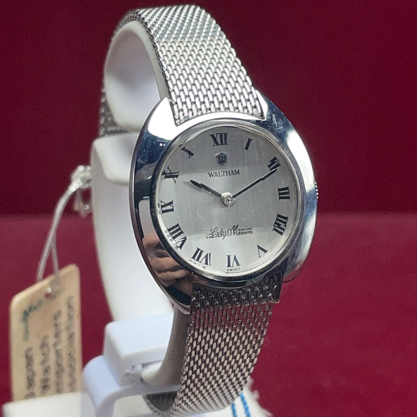 OH済 未使用 WALTHAM Lady Maxim 手巻 スイス製 純正ブレス