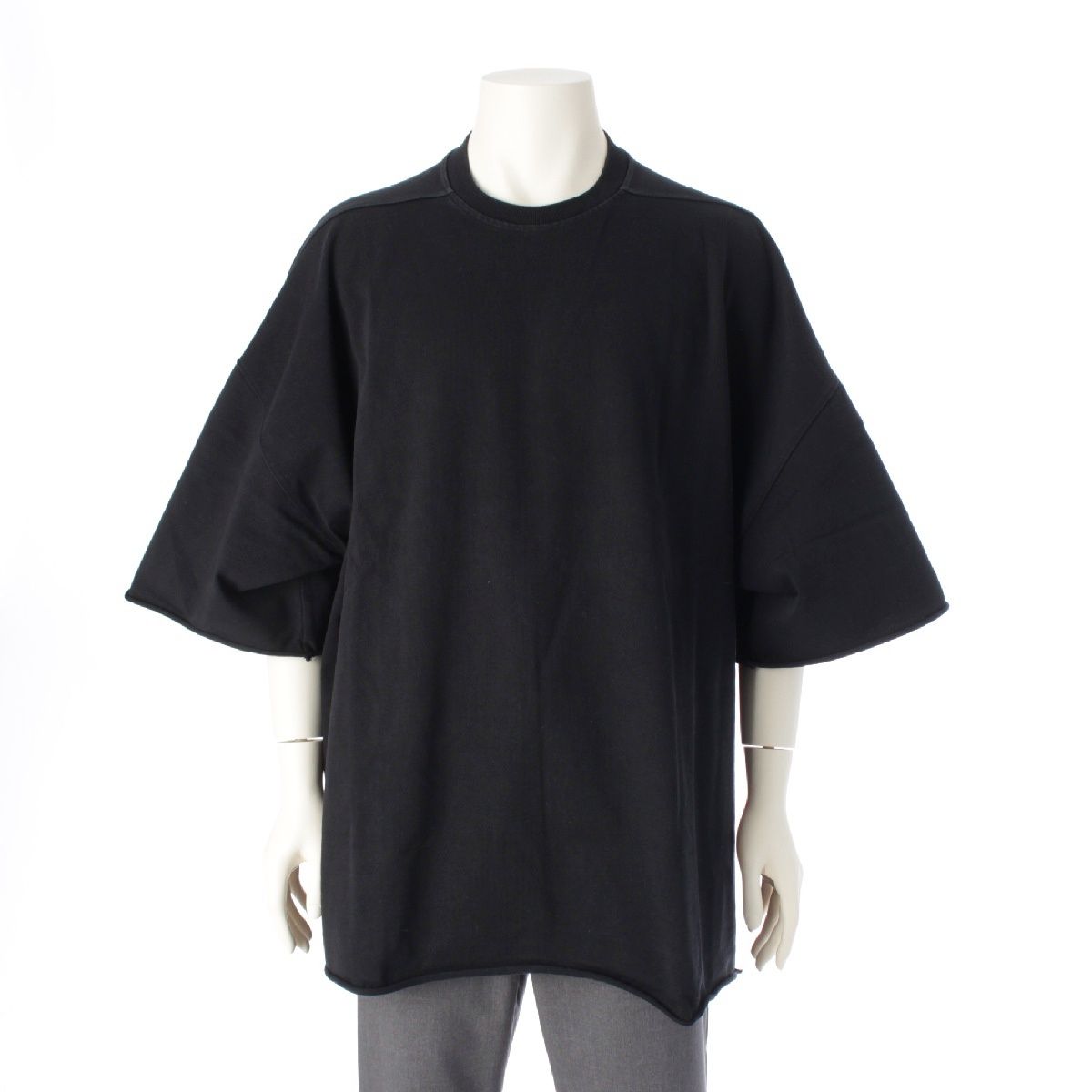 リックオウエンス 22 SS TOMMY HEAVEY TEE コットン クルーネック オーバーサイズ 半袖Ｔシャツ トップス カットソー ブラック F