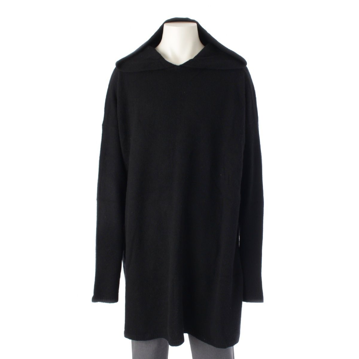 リックオウエンス 22 AW TOMMY HOODIE カシミヤ オーバーサイズ フード ニット パーカー フーディー トップス セーター ブラック XL