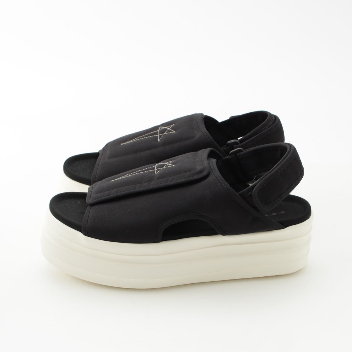  リックオウエンス ダークシャドウ Rick Owens DRKSHDW 20 SS ダブルバンパーヴィシャス サンダル シューズ ブラック ホワイト 41 サンダル サンダル