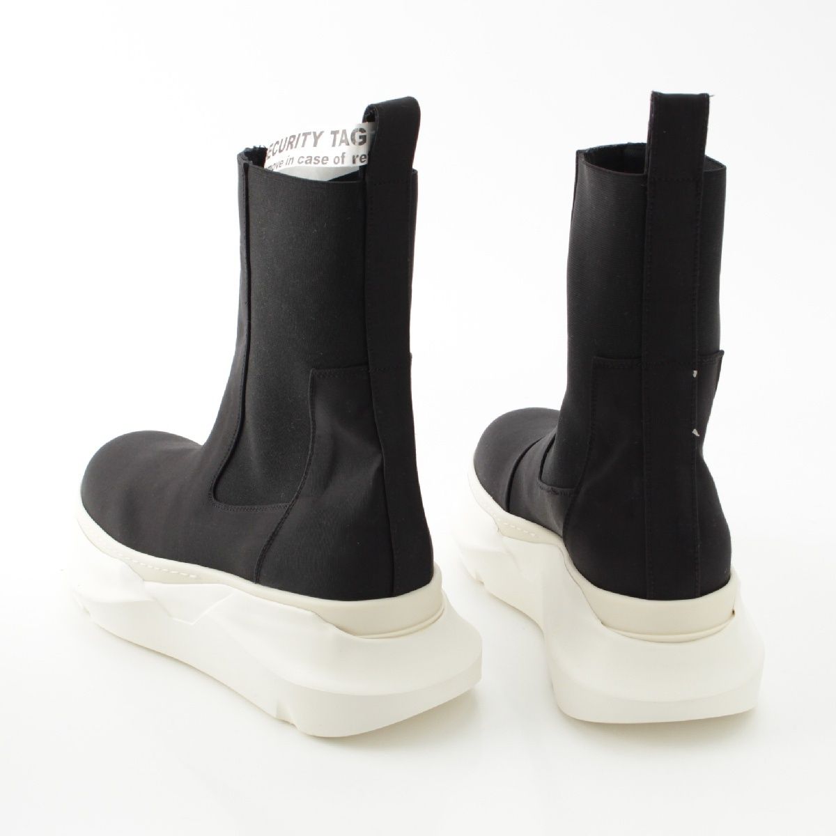  リックオウエンス ダークシャドウ Rick Owens DRKSHDW 22 SS BEATLE サイドゴア ブーツ ミドル ショート ブラック ホワイト 41 1|2 その他 ブーツ 革靴