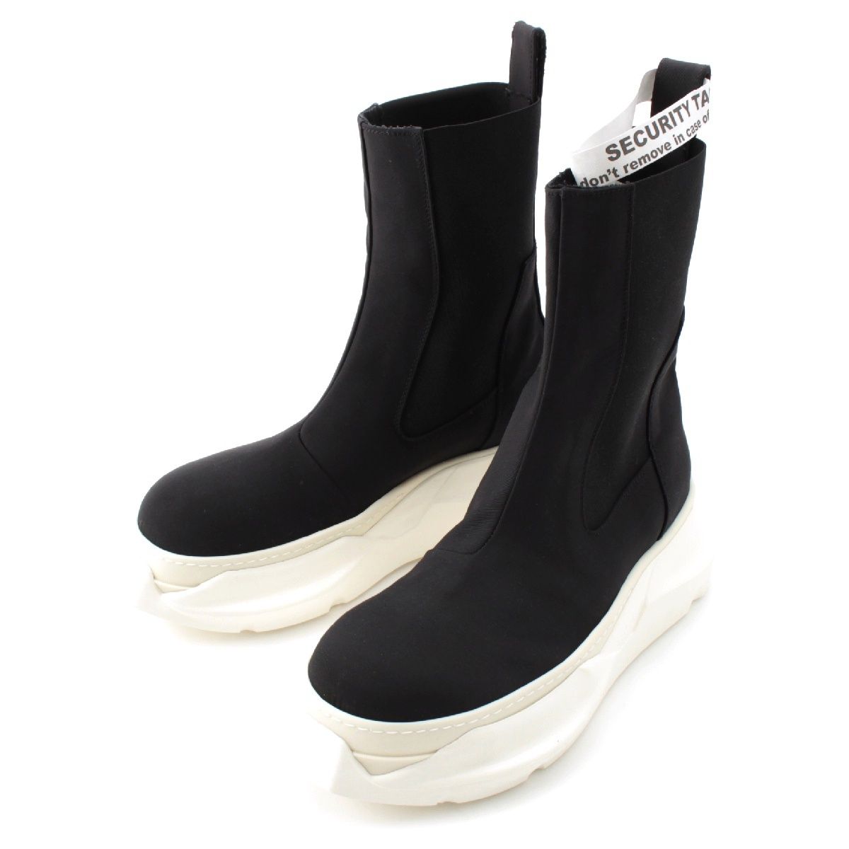 リックオウエンス ダークシャドウ Rick Owens DRKSHDW 22 SS BEATLE サイドゴア ブーツ ミドル ショート ブラック ホワイト 41 1|2