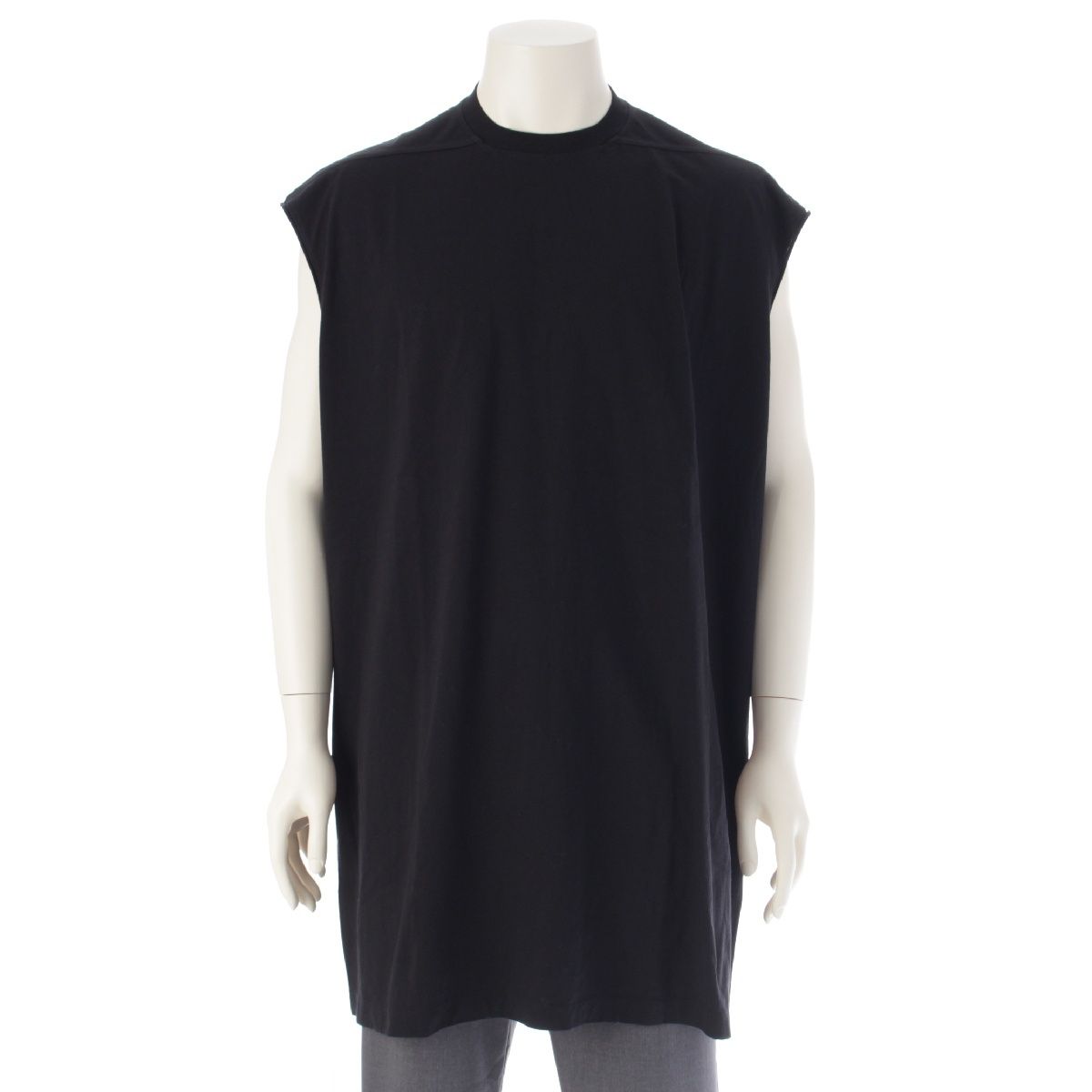 リックオウエンス 22 AW STROBE TRAP TEE コットン ストローブトラップ オーバーサイズ タンクトップ ノースリーブ Tシャツ トップス カットソー ブラック XL