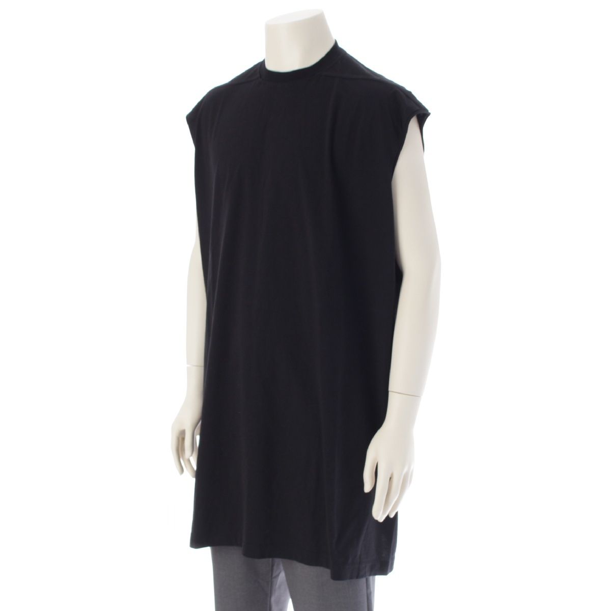 リックオウエンス 22 AW STROBE TRAP TEE コットン ストローブトラップ オーバーサイズ タンクトップ ノースリーブ Tシャツ トップス カットソー ブラック XL