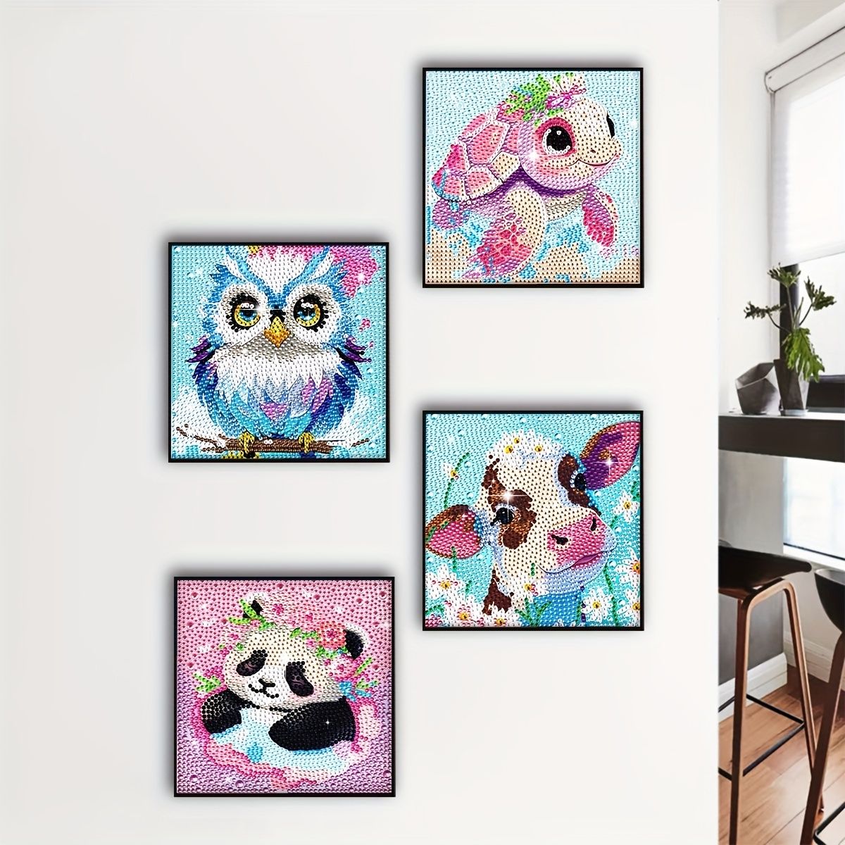 初心者向け】5D ダイヤモンドアート キット DIY 漫画動物 ライン