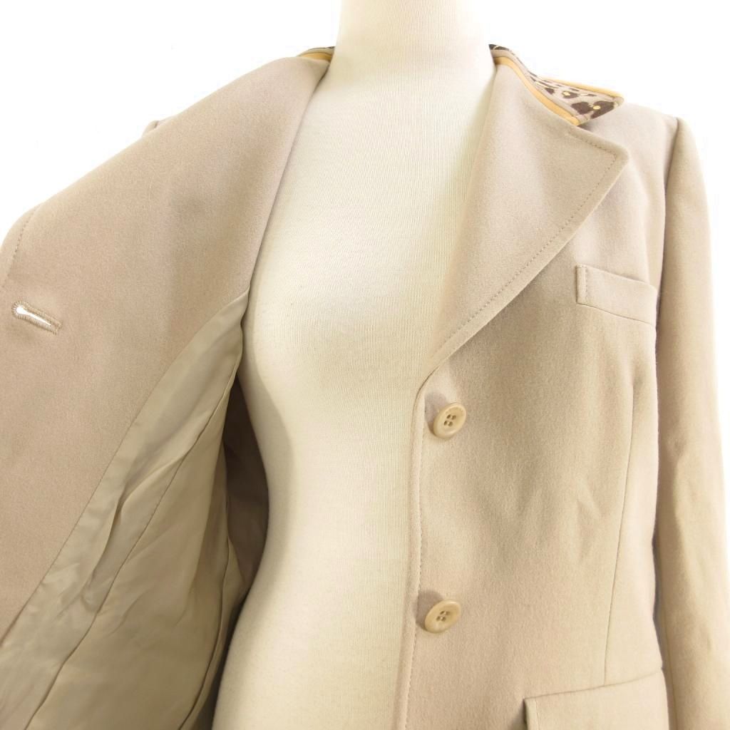 レオナール LEONARD テーラードジャケット シングル 総裏 レオパード柄