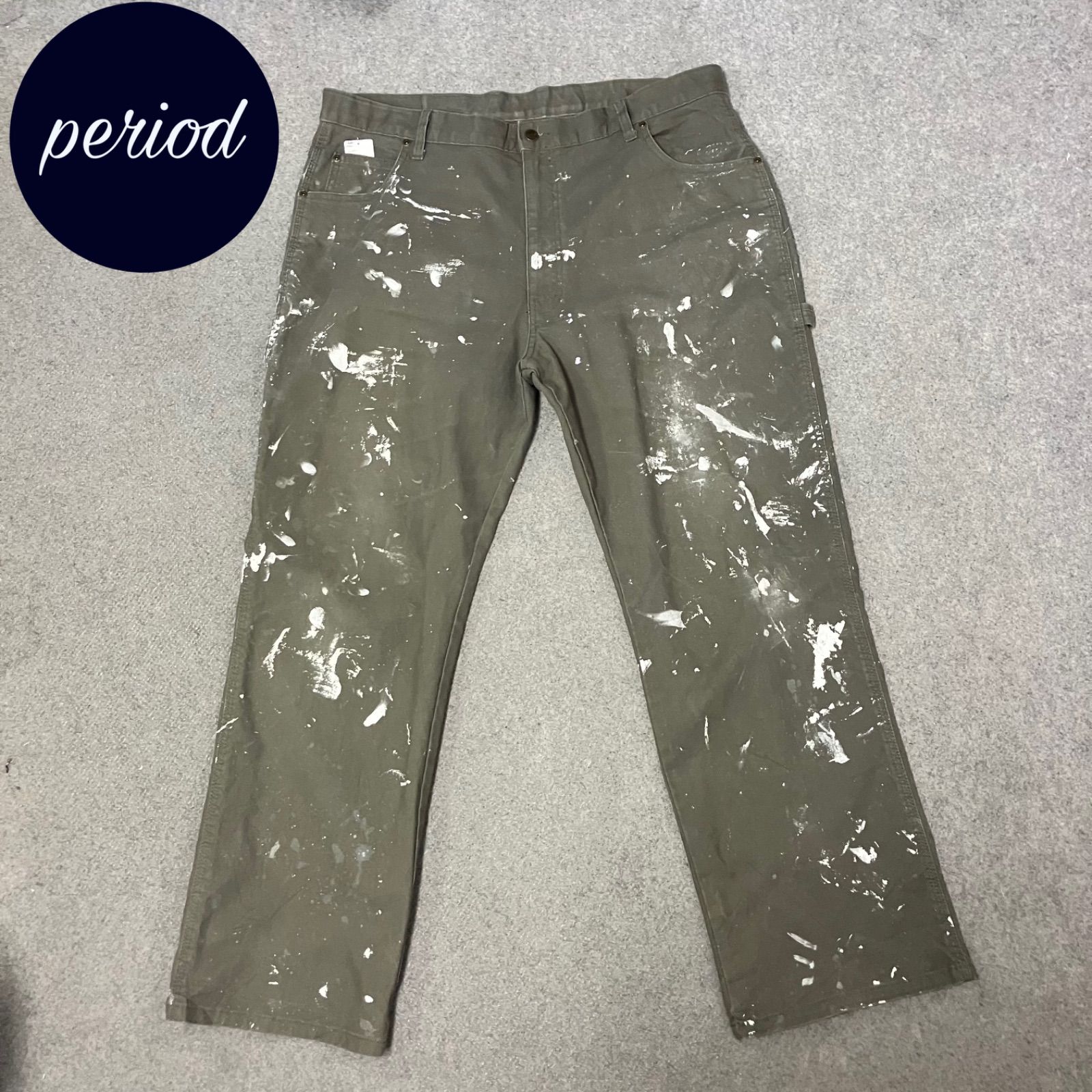 P 2890 Dickies ペンキ ダック地 ペインターパンツ モスグリーン