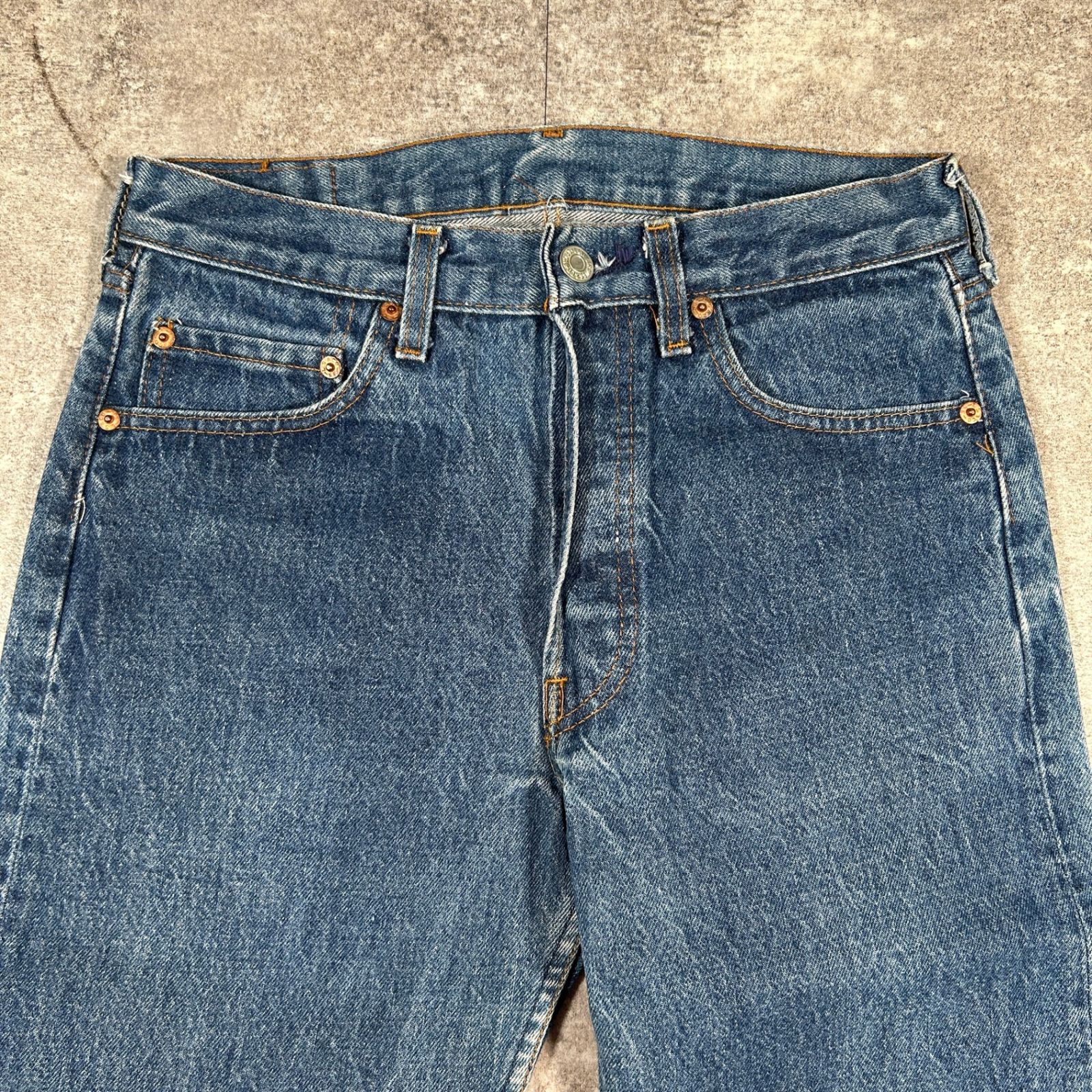80s Levi's リーバイス 501 刻印524 ハチマル 縦落ち W30 LEVI'S リーバイス ブルー コットン アメリカ製 501 ハチマル W30 USA