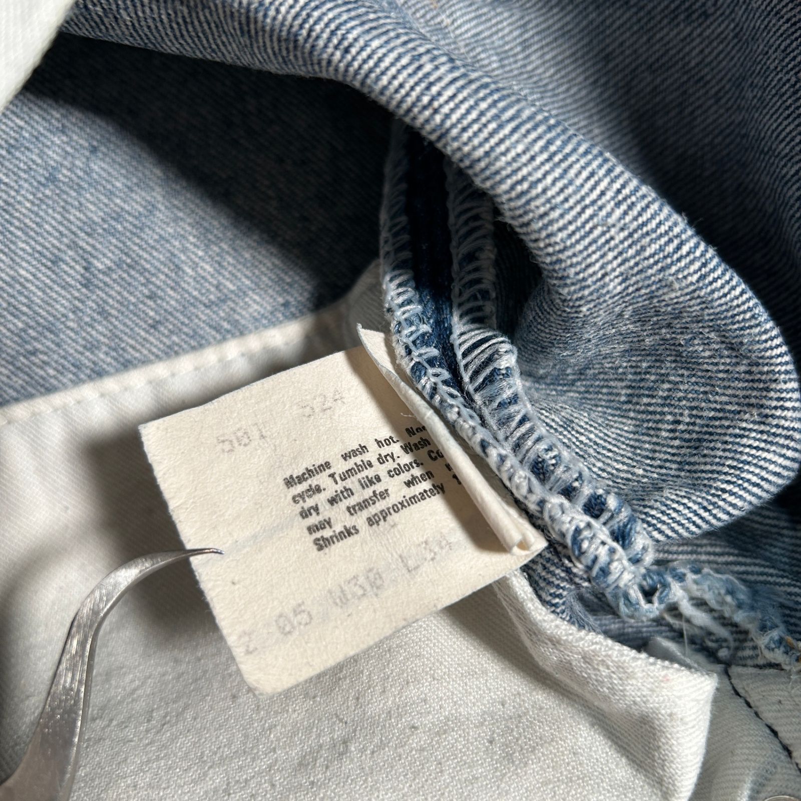 LEVI'S リーバイス ブルー コットン アメリカ製 501 ハチマル W30 USA