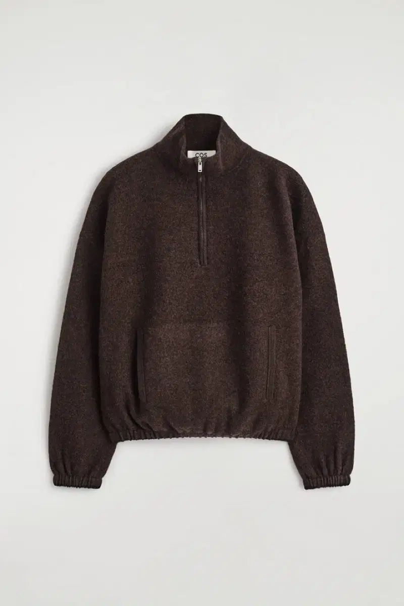 L COS ボイルド メリノウール ジップアップ セーター ハーフジップアップ