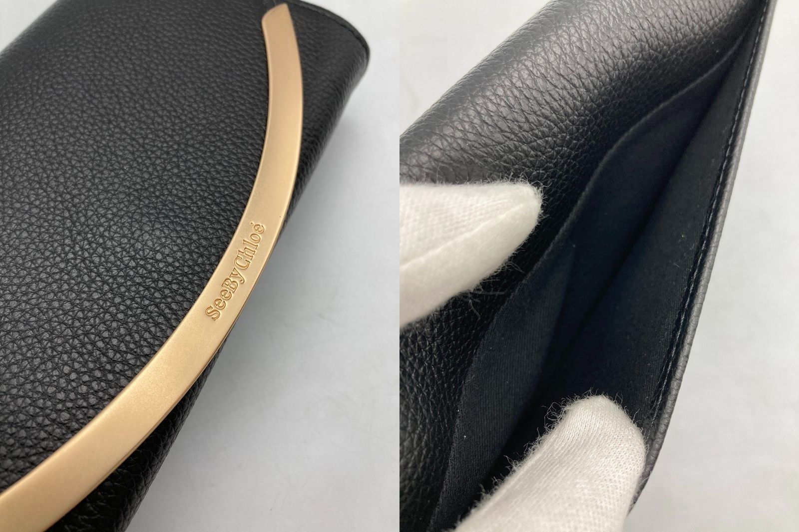 SEE BY CHLOE [シーバイクロエ] リジ― リッジ― 長財布 レディース CHS17WP582 ブラック 中古 D4 SEE BY CHLOE [シーバイクロエ] リジ― リッジ― 長財布 レディース