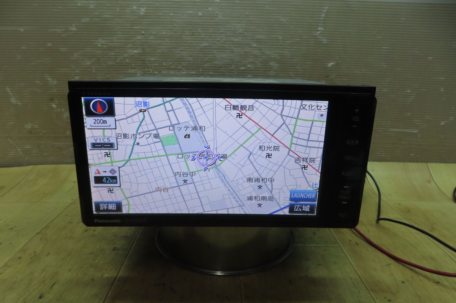 動作保証付 F 5297|パナソニック CN-R 300 WD SDナビ 地図2016年 Bluetooth内蔵 CD DVD再生OK