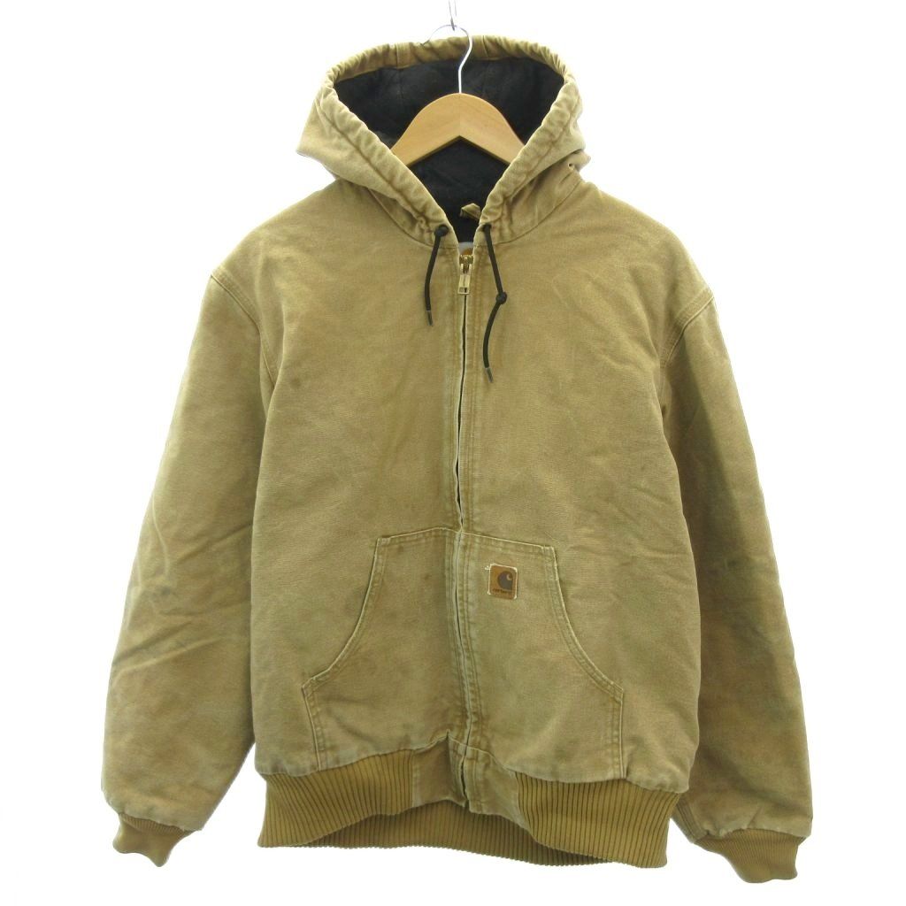 カーハート carhartt 00 s アクティブジャケット パーカー ロゴ パッチ メキシコ製 M ベージュ 0109