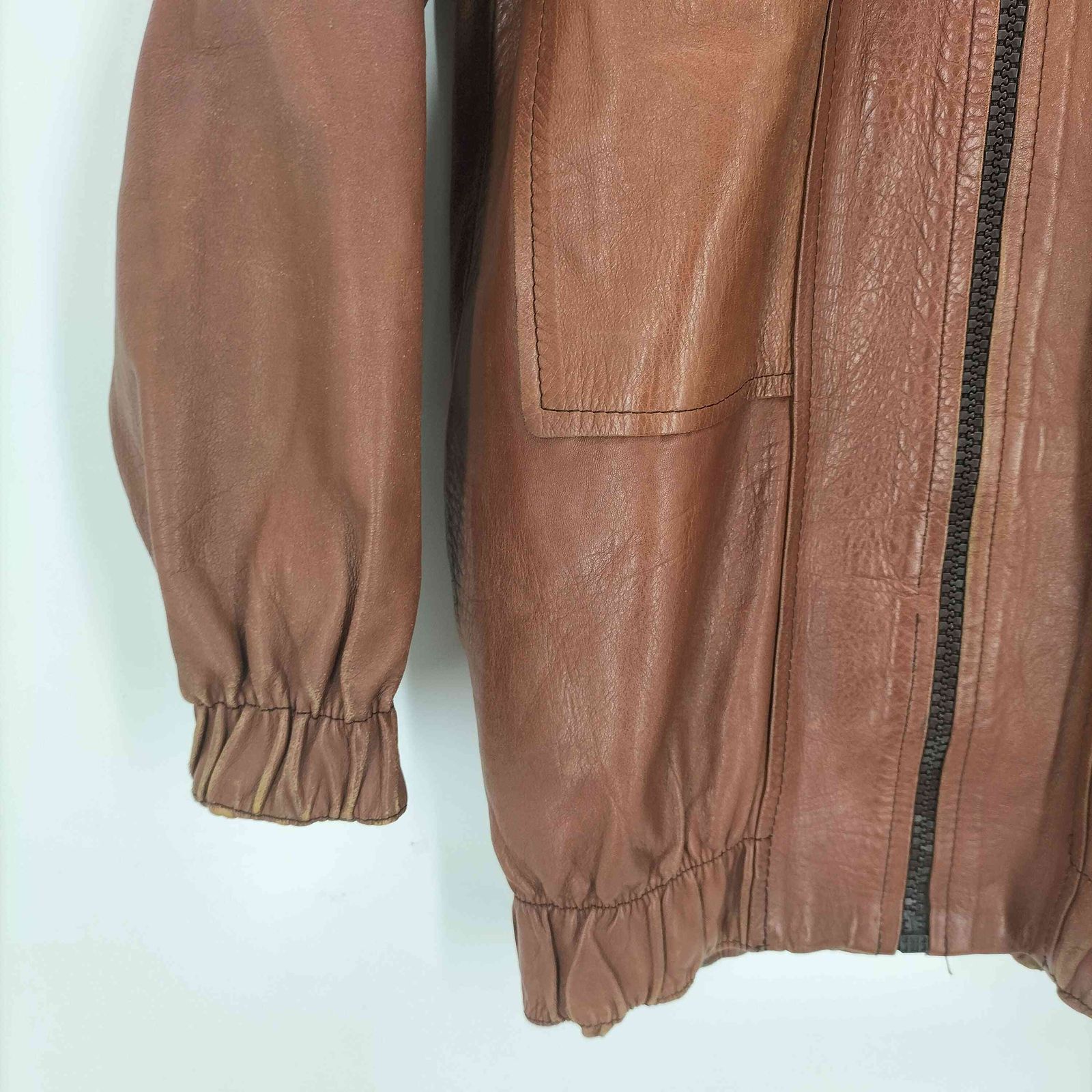 ユーズドフルギ USED古着 スペイン製 レザーブルゾン メンズ 表記無