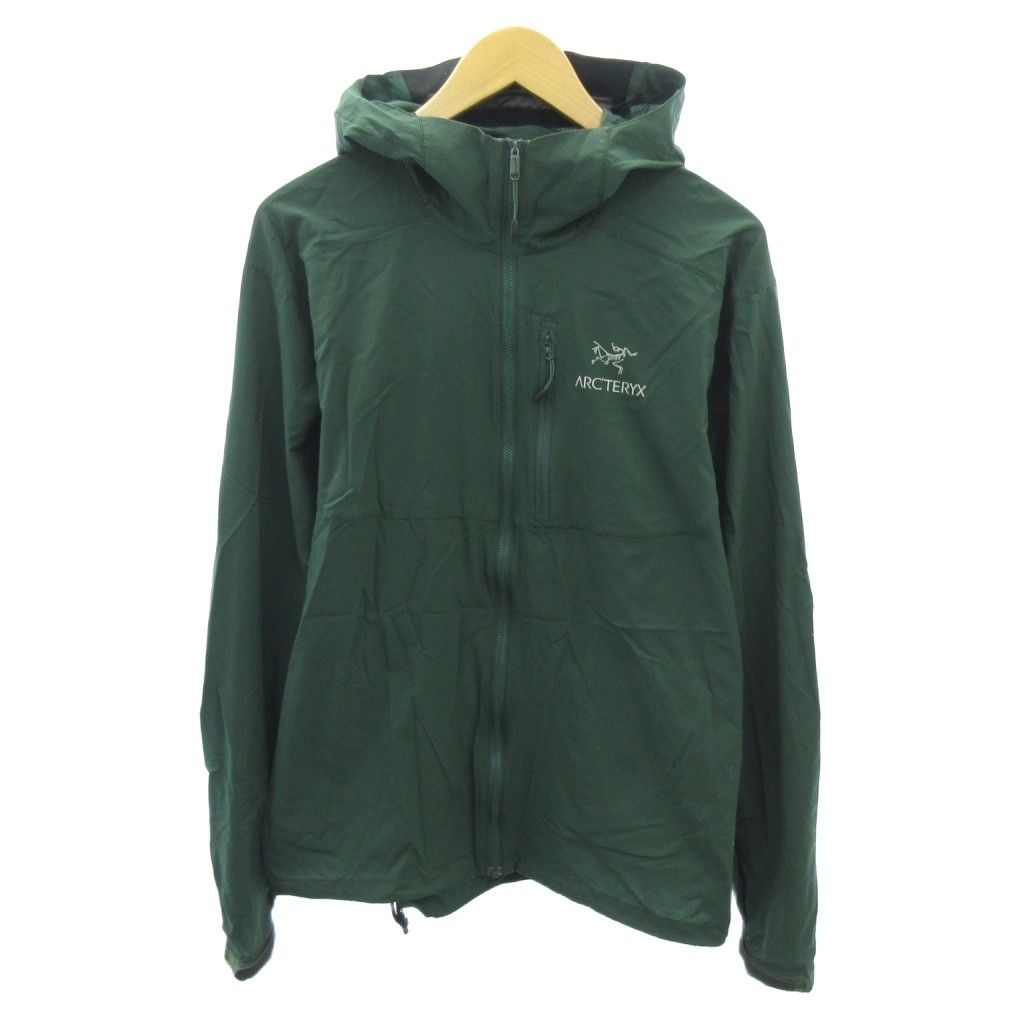 アークテリクス ARC TERYX スコーミッシュ フーディ ナイロンジャケット ブルゾン フード ジップアップ ロゴ プリント M 緑 グリーン 13467 0109