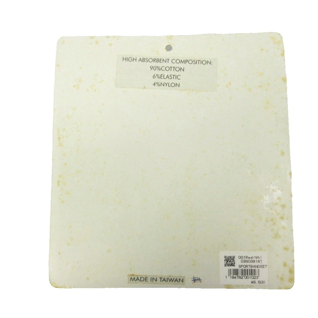 ステューシー STUSSY OLD 00 s リストバンド スポーツバンド セット 赤 レッド