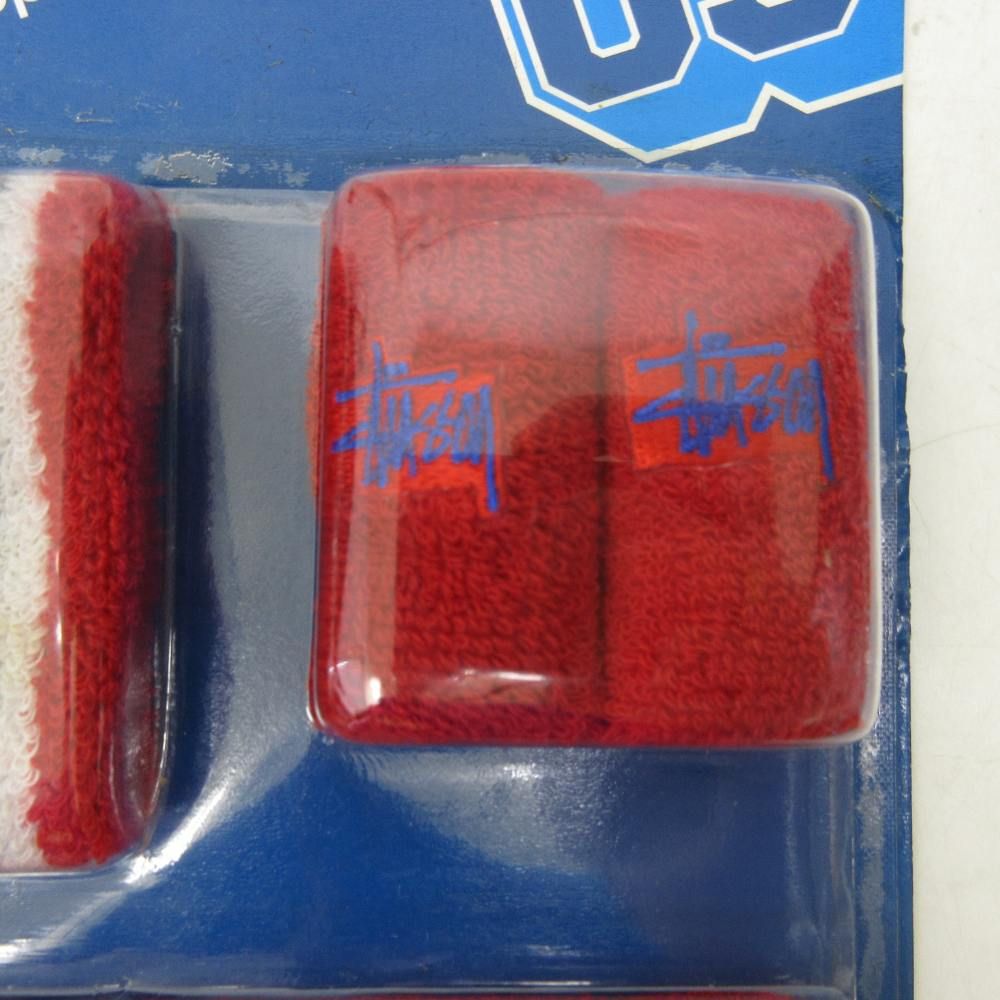  ステューシー STUSSY OLD 00 s リストバンド スポーツバンド セット 赤 レッド その他 小物