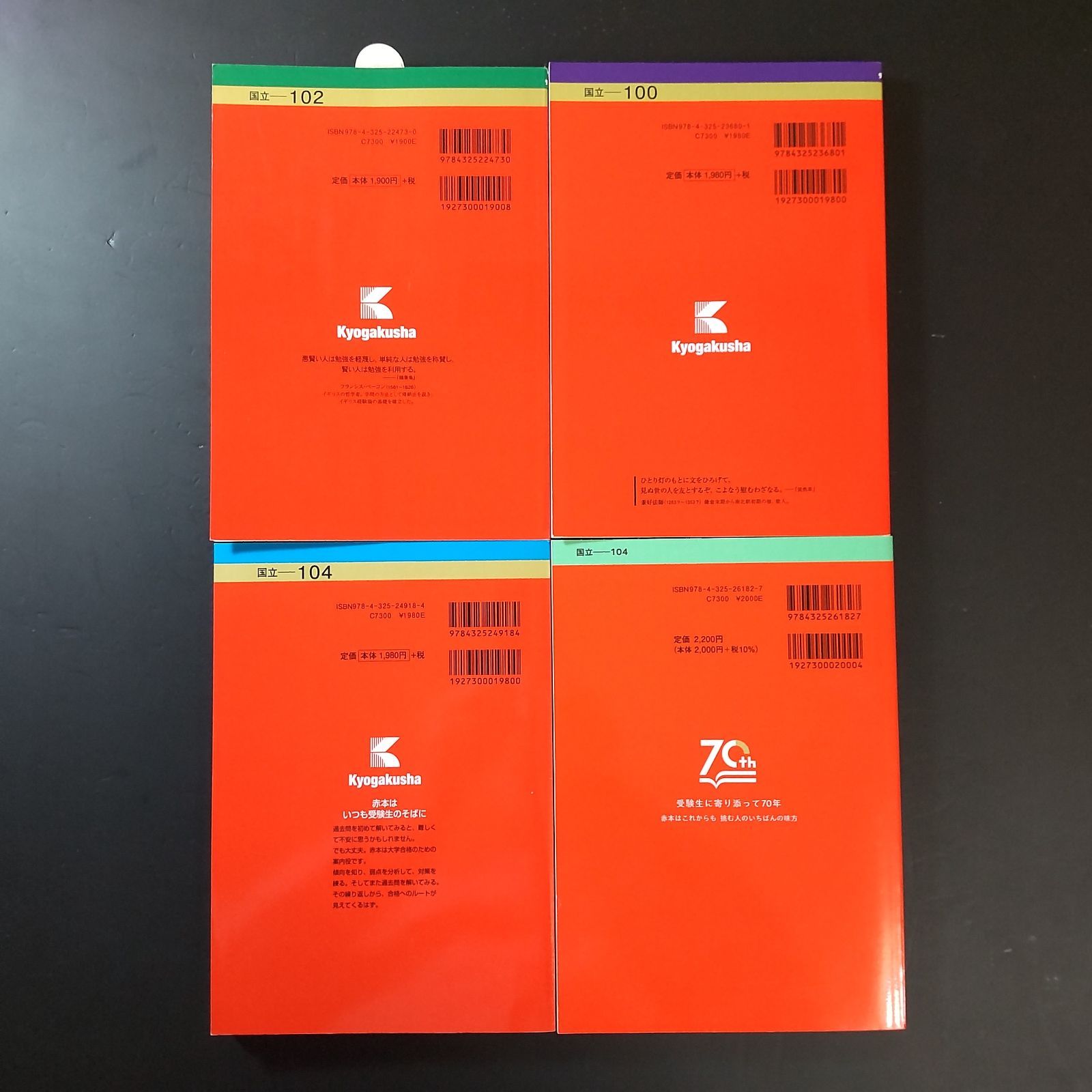 464】【4冊】京都教育大学 書込みなし 2019 2021 2023 2025 教学社