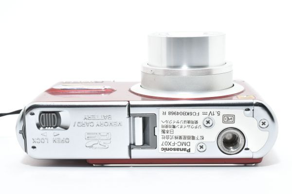 ☆実用美品☆ パナソニック Panasonic LUMIX DMC-FX07 レッド 充電器