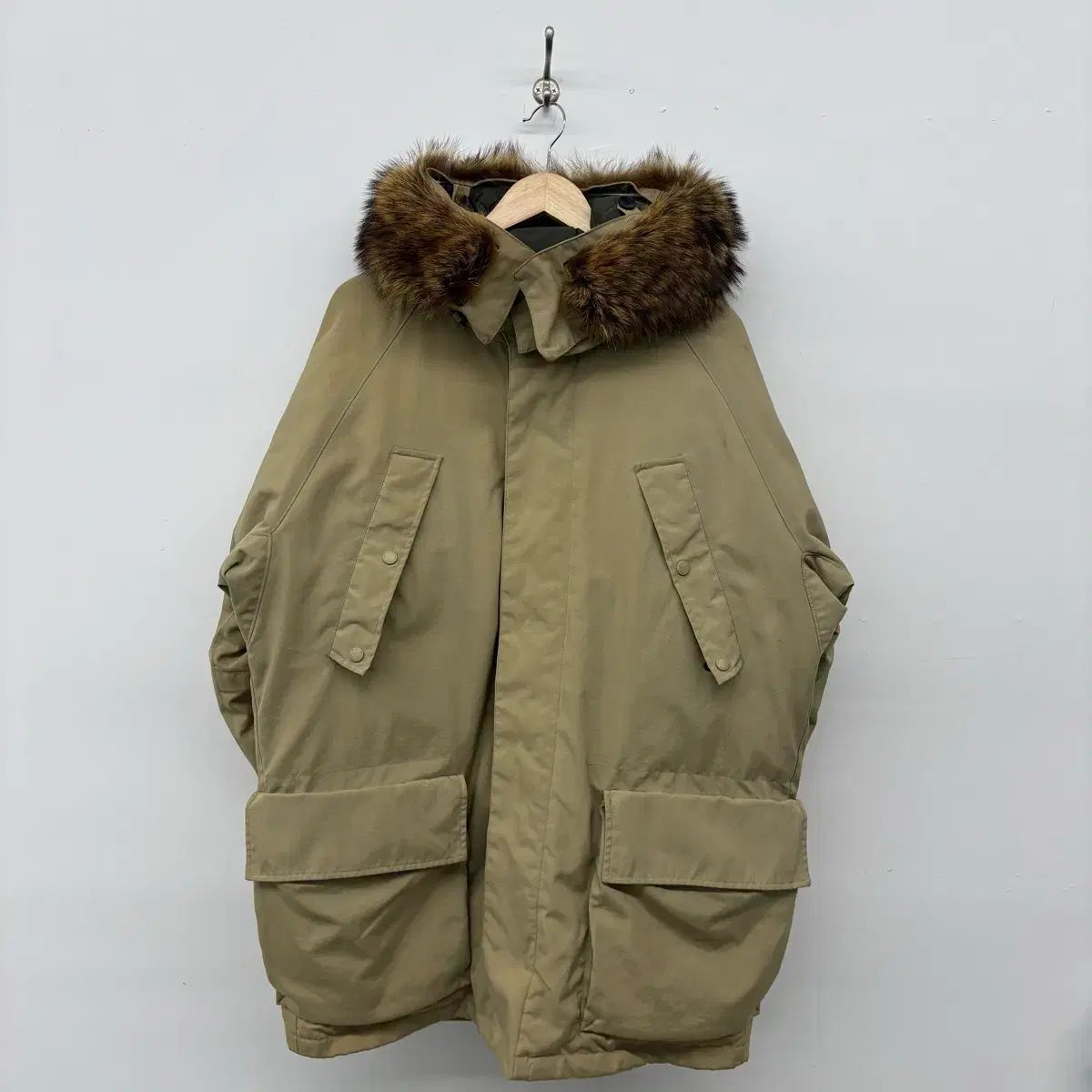 ノーティカ ファー フーデッド マウンテンパーカー ダウン メンズL