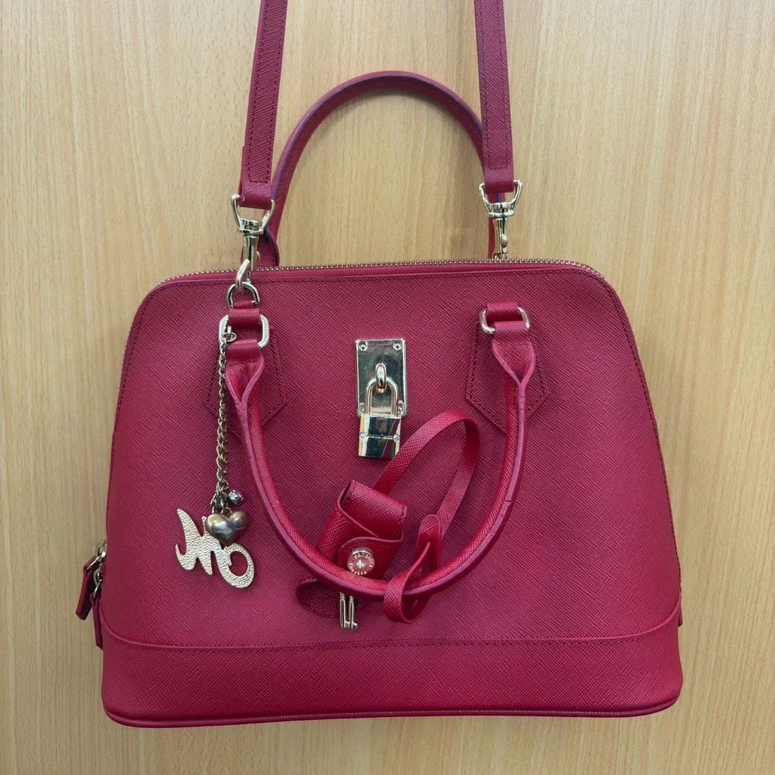 ◎ ブランド Samantha Thavasa サマンサタバサ 2 way ショルダーバッグ トートバッグ ハンドバック カバン バック 赤 レッド おしゃれ かわいい レディース 婦人 女子 アンティーク ヴィンテージ おでかけ 仕事 会社