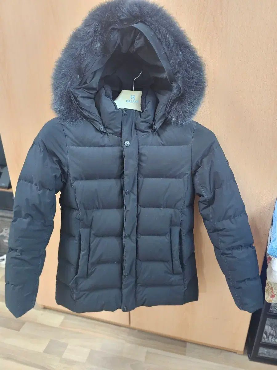 ギャラクシー ブラック フード ファー ダウン