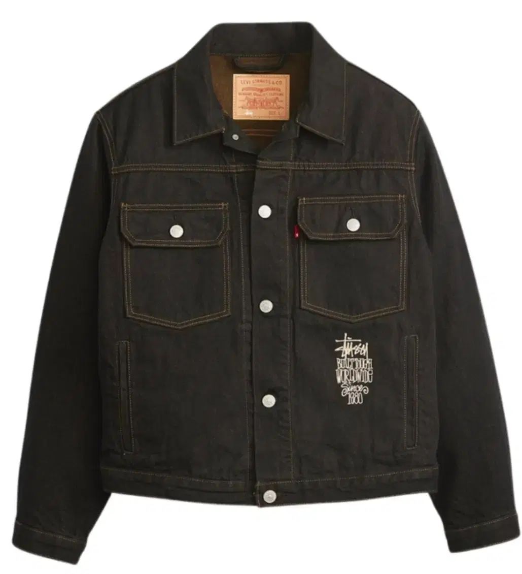 STUSSY x LEVI S クリスピー リンス トラッカー ジャケット ブラック