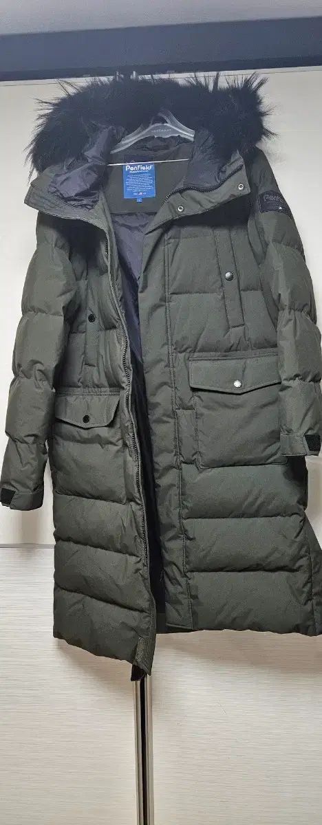 ペンフィールド ダウンジャケット ロング丈 Lサイズ オリーブ カラー