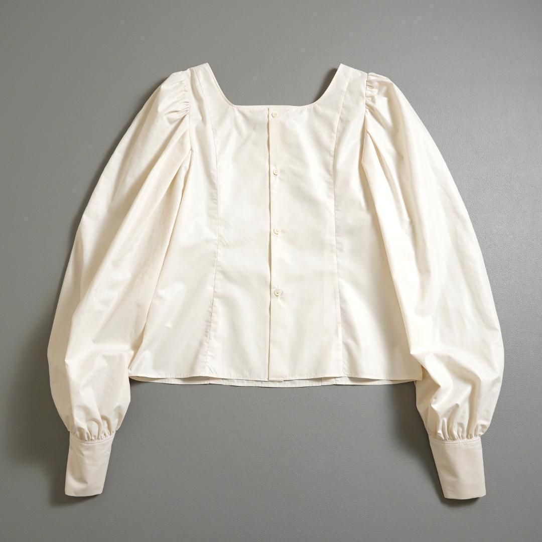 368t*美品 ロペ ROPE 前後2WAYギャザーボリュームスリーブブラウス 