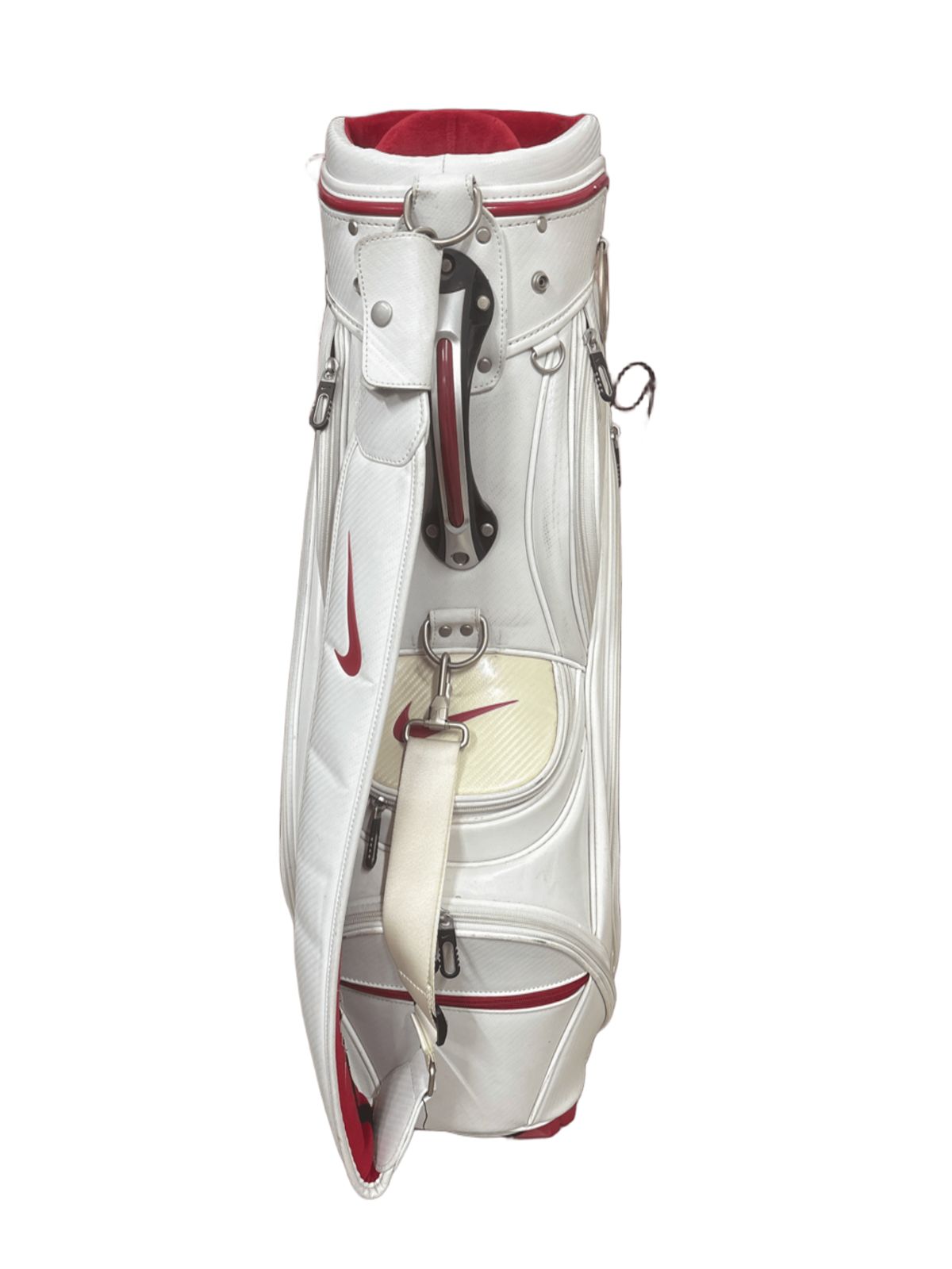 モデル NIKE ナイキ キャディバッグ 9型 アスリートモデル ホワイト|レッド