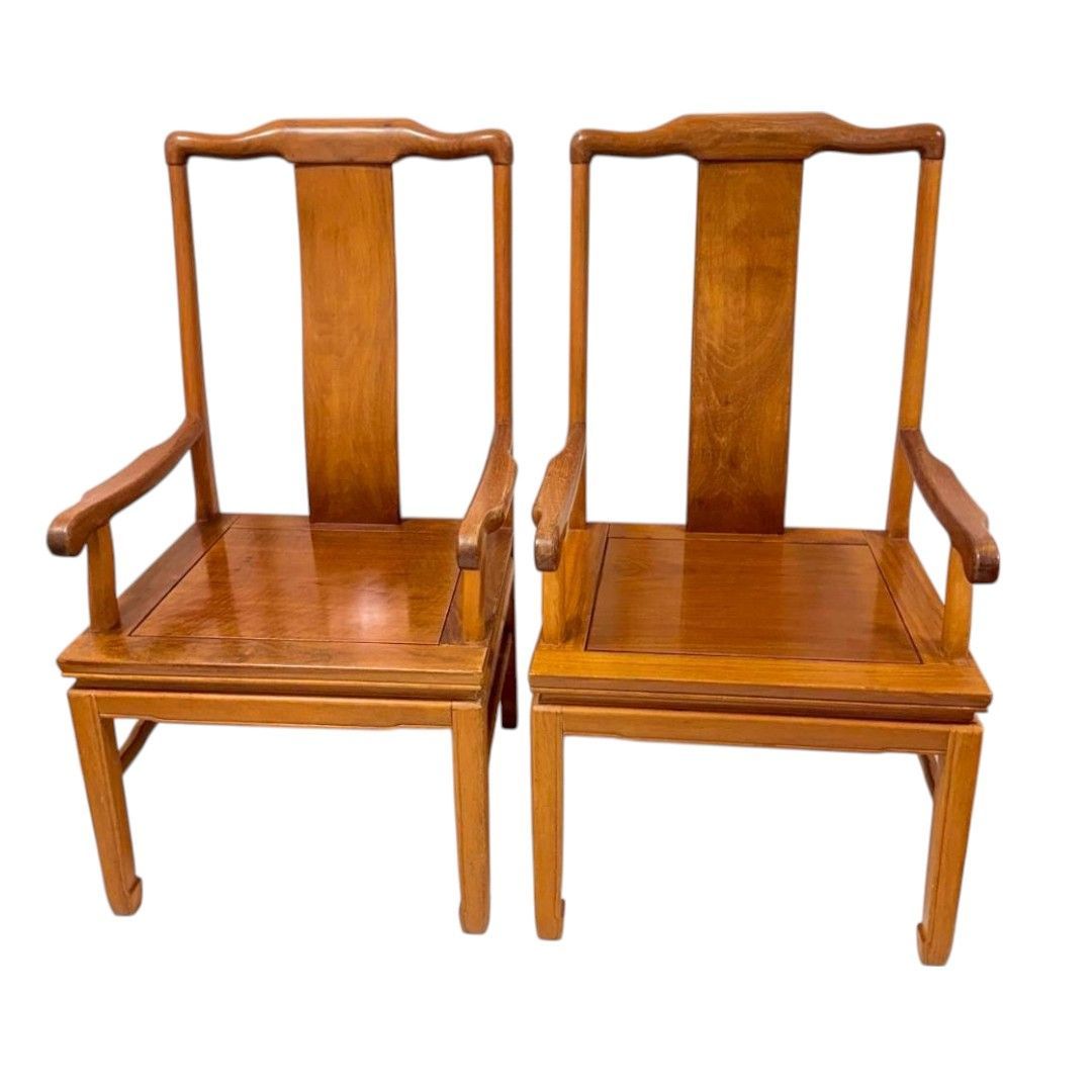 中国唐木家具 唐木椅子 螺鈿細工 二脚セット 管理番号810