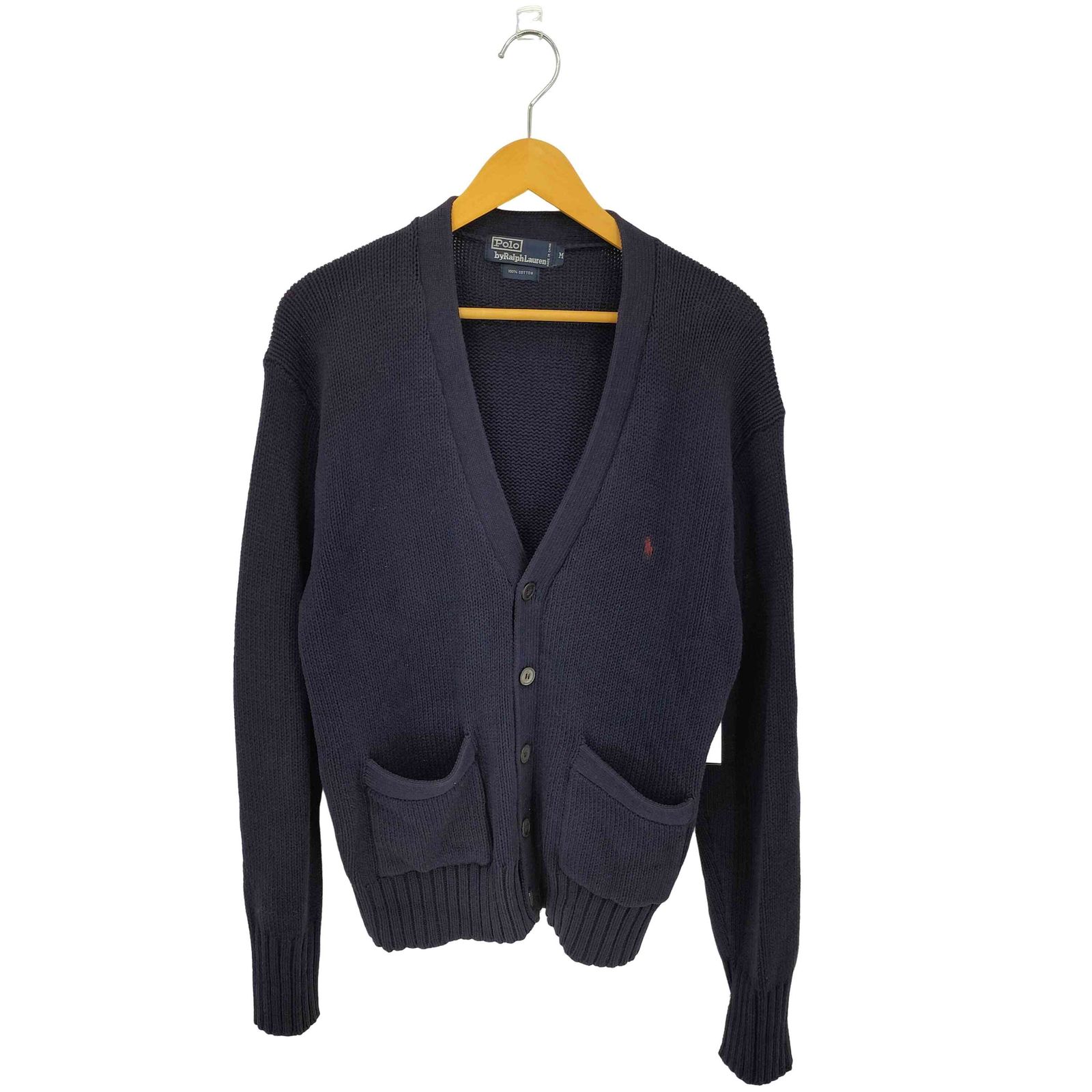 ポロバイラルフローレン Polo by RALPH LAUREN 茄子紺 コットンカーディガン メンズ JPN M