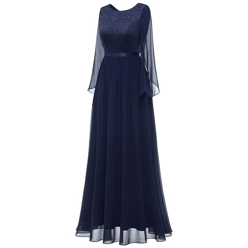 演奏会用ロングドレス コンサート ピアノ発表会 高校生 ステージ用 オケージョン ディナー 二次会 パーティー 食事会デート 結婚式 お呼ばれ 花嫁 2次会 ドレス 顔合わせ カクテルドレス 着心地 おしゃれ きれいめ ネイビー L