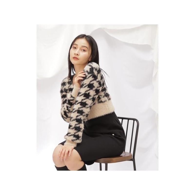 シャギーカーデミニワンピセット