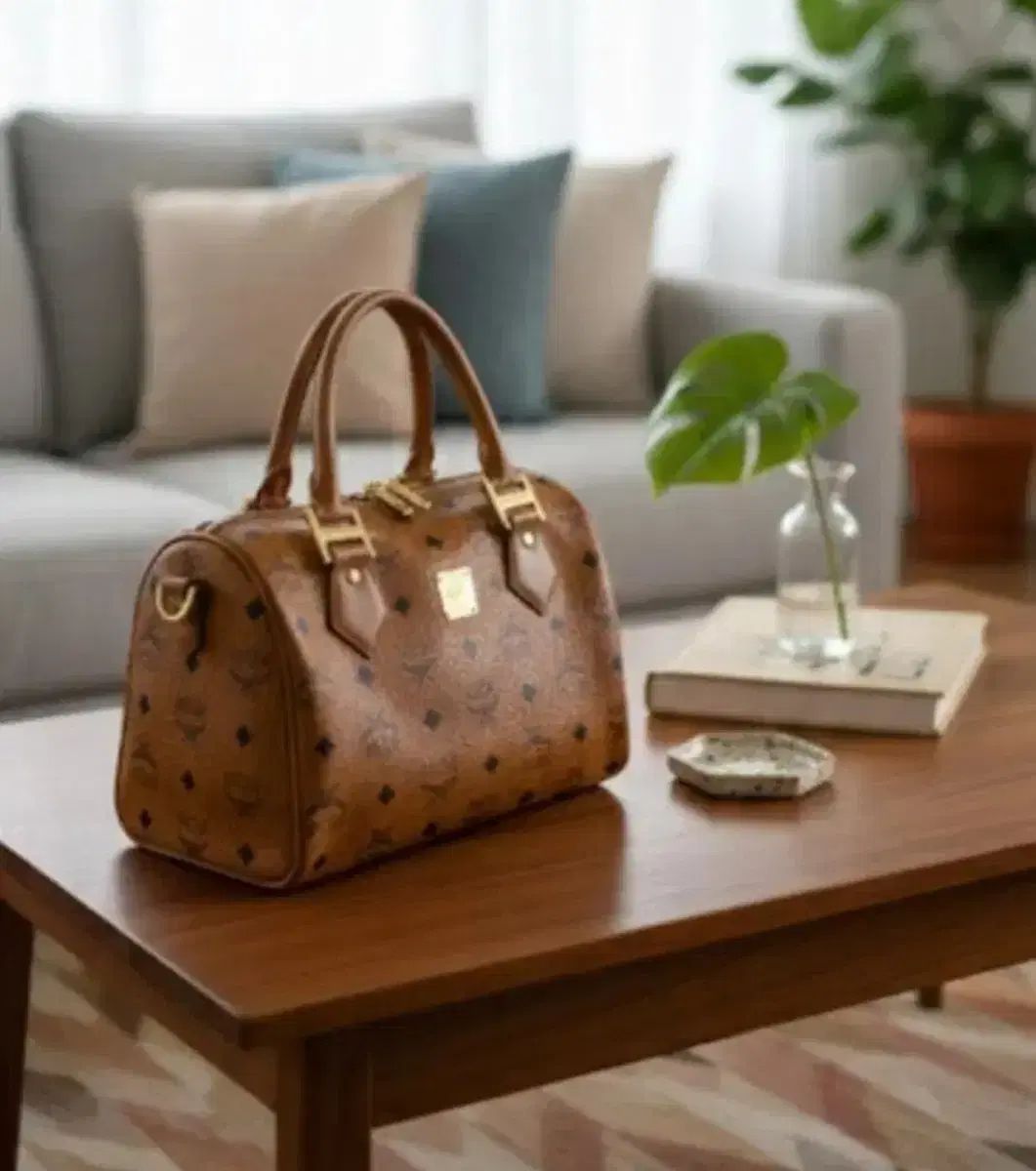 MCM ボストンバッグ ブラウン モノグラム 개당가격 傷なし 大丈夫です