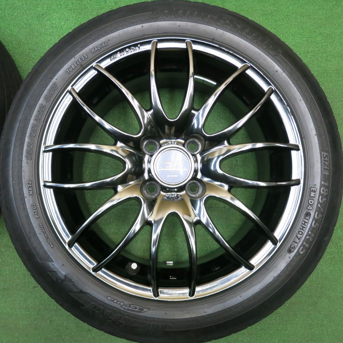 4本価格☆WORK STEEZ NICROSS 185/55R15 ブリヂストン ネクストリー