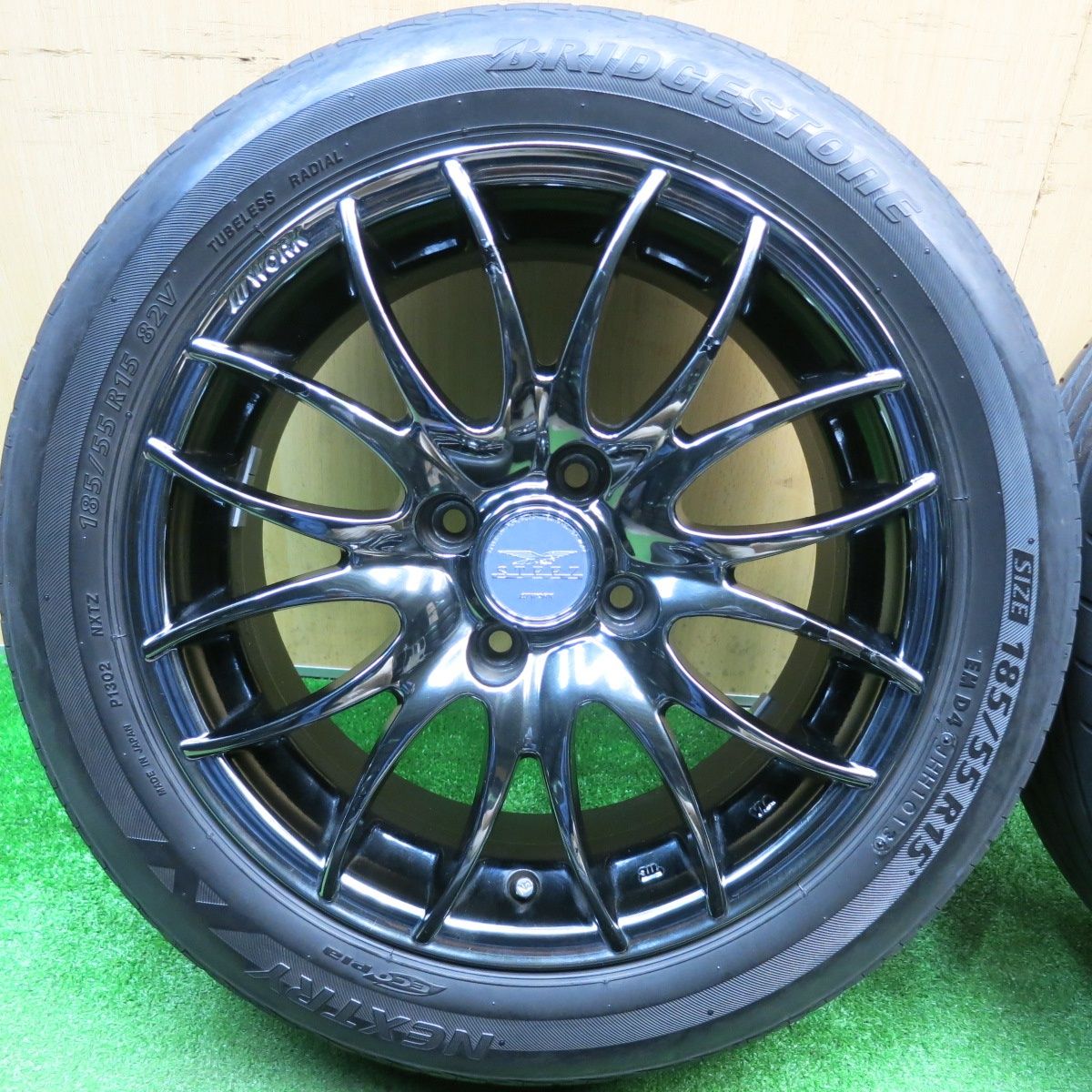 4本価格☆WORK STEEZ NICROSS 185/55R15 ブリヂストン ネクストリー