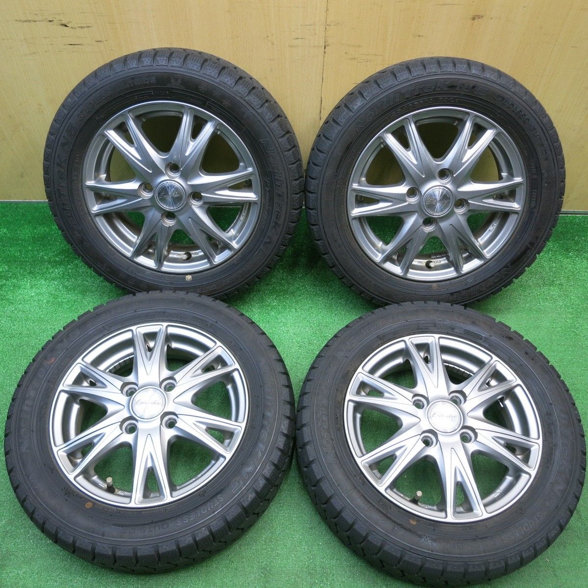 バリ溝 22年 9.5分以上 スタッドレス 155|65 R 13 オートバックス ノーストレック N 5 Exceeder エクシーダー 13インチ PCD 100|4 H ス