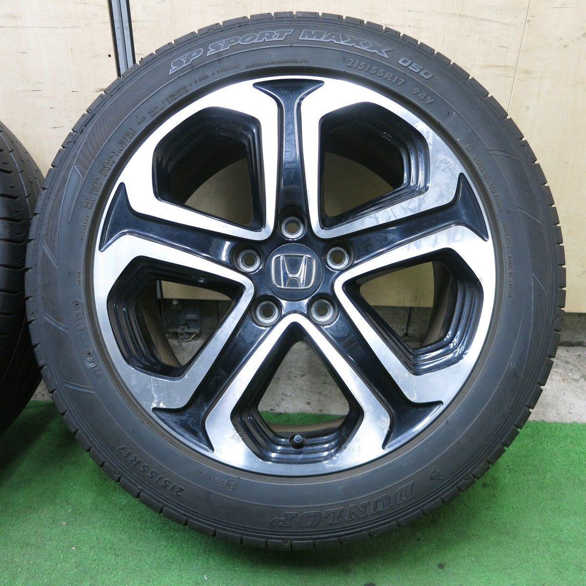 2本価格☆ホンダ RU ヴェゼル 純正 215/55R17 ダンロップ SPスポーツ