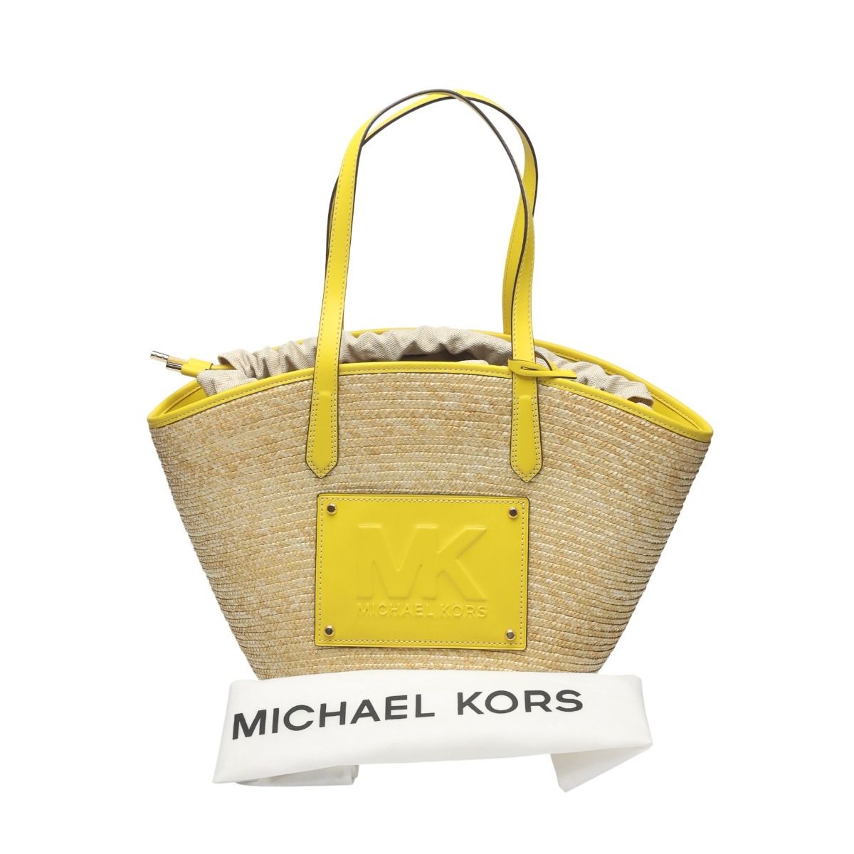 マイケルコース かごバッグ 大容量 ハンドバッグ Michael Kors イエロー