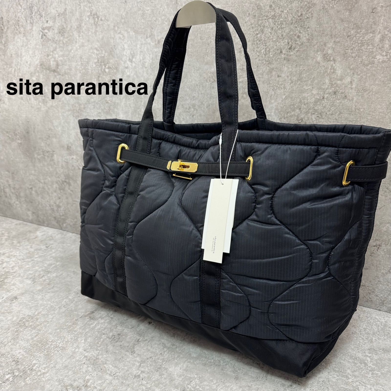 未使用】sita parantica シータパランティカ ナイロンキルトトート L
