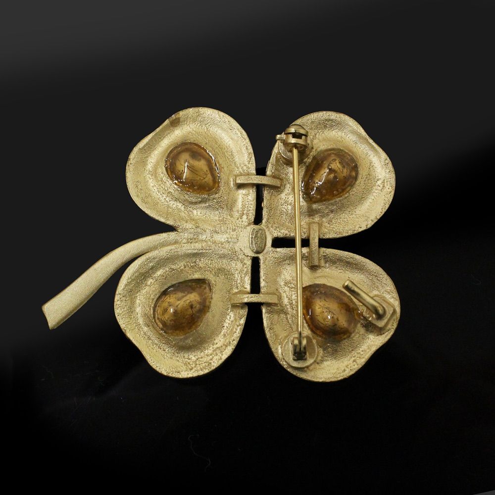 国内正規品・美品】シャネル CHANEL クローバー 四つ葉 フラワー 花