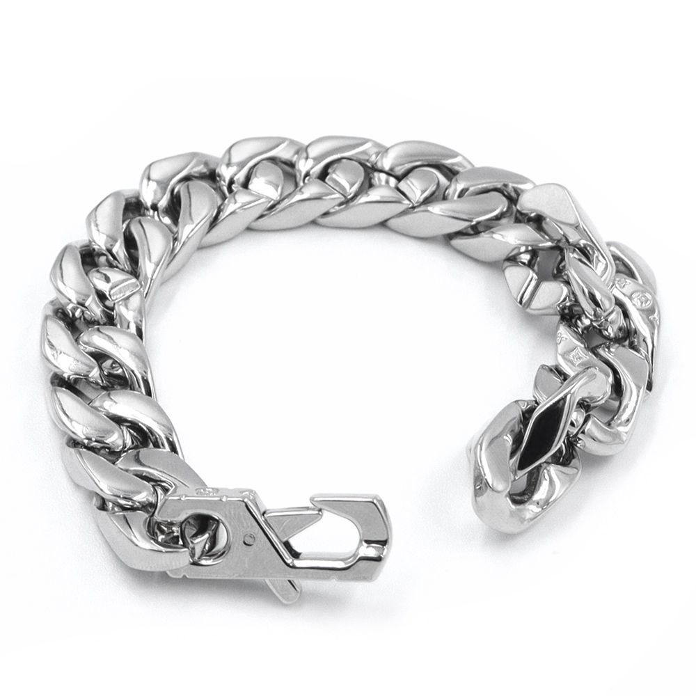 Louis Vuitton V字型シルバーブレスレット ルイ ヴィトン M69989 ブラスレ LV チェーンリンクス Lサイズ 20.5cm