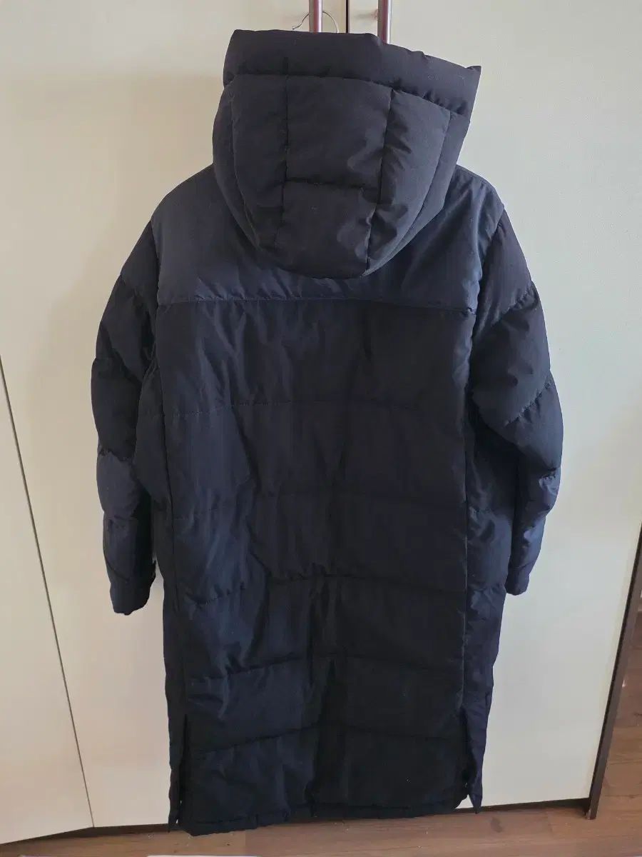 コロン スポーツ ブラック ロング フード ダウン アウター